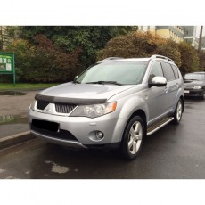 Mitsubishi Outlander 2007-2009 - Дефлектор капота, темный, EGR.