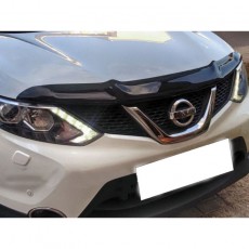 Nissan Qashqai 2014-2016 - Дефлектор капота, темный, EGR.