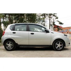 Chevrolet Aveo 2005-2012 Htb - Дефлекторы окон, 4 шт, темные, BREEZE. EGR.