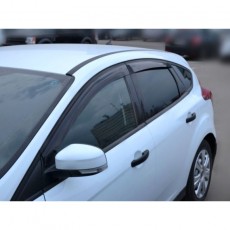 Ford Focus 2011-  Дефлекторы окон, 4 шт, темные. EGR.