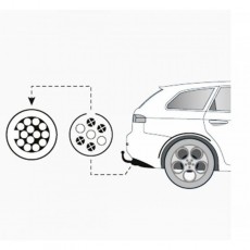 Переходник для розетки фаркопа с 7 на 13 контактов - ADK7p/13p - AUTO-HAK