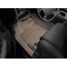 Коврики салона передние Toyota Tundra 2014- Double Cab WeatherTech 454081, Бежевые