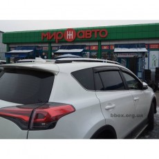 Рейлинги оригинальный дизайн для Toyota RAV 4 2013-2018гг серебристые