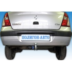 Фаркоп RENAULT Clio sedan 2001- съемный​  Полигон Авто
