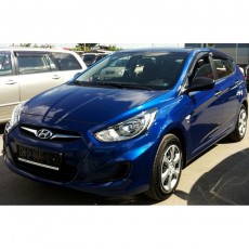 Hyundai Solaris Htb 2010-  Дефлекторы окон, 4 шт, темные, EGR.