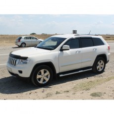 Jeep Grand Cherokee 2011-  Дефлекторы окон, 4 шт, темные, EGR.
