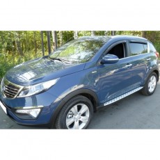 Kia Sportage 2010-  Дефлекторы окон, 4 шт, темные, EGR.