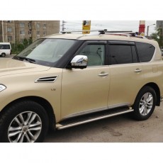 Nissan Patrol 2010-  Дефлекторы окон, 4 шт, темные, EGR.