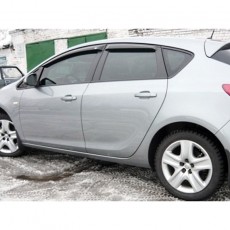 Opel Astra J 2010-   Дефлекторы окон, 4 шт, темные, EGR.