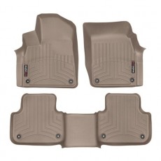 Коврики салона Audi Q7 2015- WeatherTech 45887-1-2, Бежевые