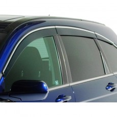 Honda CR-V 2007-2011 - Дефлекторы окон, 6 шт, темные с хромированным молдингом. AVS.