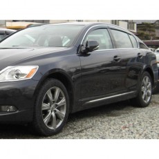 Lexus GS 2006-2012 - Дефлекторы окон, 4 шт, темные с хромированным молдингом. AVS.