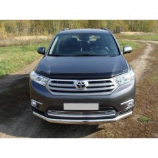 Toyota Highlander 2010-2013 - Дефлектор капота, темный, EGR.