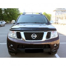 Nissan Navara 2010-2014 - Дефлектор капота, темный, EGR.