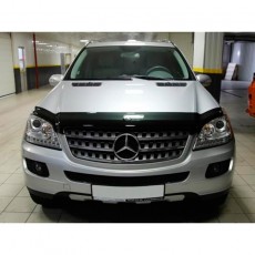 Mercedes M class 2005-2011 - Дефлектор капота, темный, EGR.