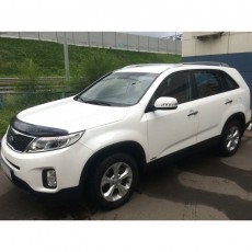 Kia Sorento 2009-2015 - Дефлектор капота, темный, с логотипом. EGR.