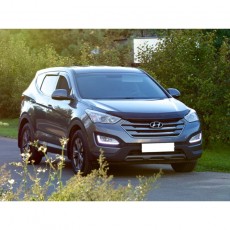 Hyundai Santa Fe 2012-2016 - Дефлектор капота, темный. EGR.