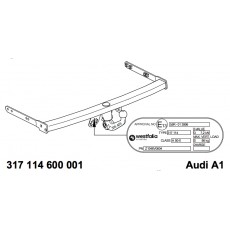 ФАРКОП AUDI A1 2010- быстросъемный Westfalia 317114600001
