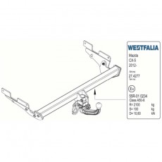 ФАРКОП Mazda CX-5 2012- быстросъемный Westfalia 343056600001