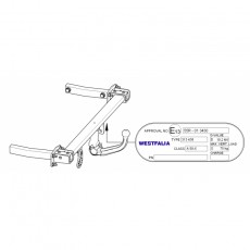 ФАРКОП Mercedes C class w204 2007-2013 быстросъемный Westfalia 313438600001