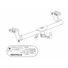 ФАРКОП Volvo XC90 2003-15 невидимый Westfalia 320057600001