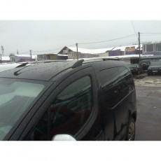 Хромированные рейлинги для Peugeot Partner Tepee 2008-2018гг. с металлическими опорами.