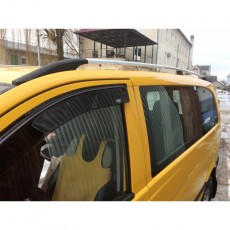 Рейлинги хромированные для Mercedes Vito/Viano W639 2003-14гг. с пластиковыми опорами