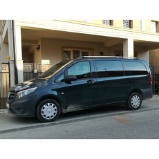 Рейлинги хромированные для Mercedes V-classe W447 Vito/Viano 2014- с пластиковыми опорами