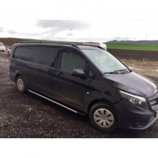 Рейлинги черные для Mercedes V-classe W447 Vito/Viano 2014- с пластиковыми опорами