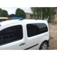 Рейлинги черные для Renault Kangoo 2008- с пластиковыми опорами