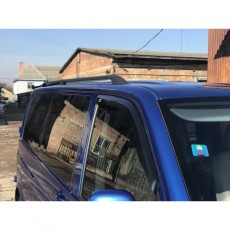 Рейлинги черные для Volkswagen T5 2003- с пластиковыми опорами