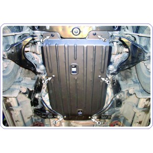 TOYOTA LC Prado 120 2,7/4,0/3,0D с 2003г. Защита моторн. отс. категории A