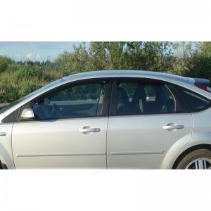 Ford Focus 2005-2011 - Дефлекторы окон, 4 шт, темные. EGR.