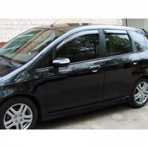 Honda Jazz/Fit 2005-2008 - Дефлекторы окон, 4 шт, темные, EGR.