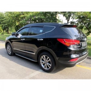 Hyundai Santa Fe 2012 - Дефлекторы окон, 4 шт, темные, EGR.