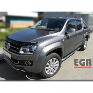 Volkswagen Amarok 2010-   Дефлекторы окон, 4 шт, темные, EGR.