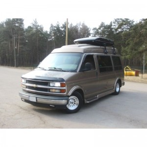 Chevrolet Express 1996-2016 - Дефлекторы окон, 2 шт, темные. AVS.
