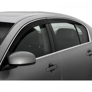 Infiniti M 2006-2010 - Дефлекторы окон, 6 шт, темные с хромированным молдингом. AVS.