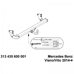ФАРКОП MERCEDES V-CLASSE W447, VITO/VIANO 2014-  WESTFALIA 313435600001