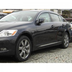 Lexus GS 2006-2012 - Дефлекторы окон, 4 шт, темные с хромированным молдингом. AVS.