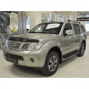Nissan Pathfinder 2010-2014 - Дефлектор капота, темный, EGR.