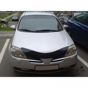 Nissan Primera 2002-2008 - Дефлектор капота, темный, EGR.