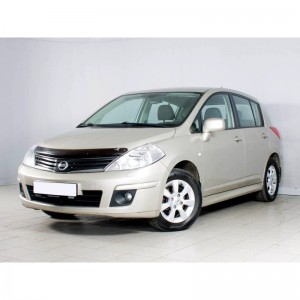 Nissan Tiida 2008-2014 - Дефлектор капота, темный, EGR.