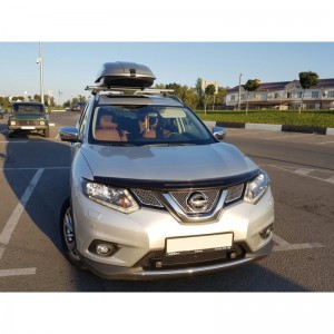 Nissan X-Trail 2014-2016 - Дефлектор капота, темный, EGR.