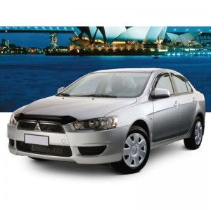 Mitsubishi Lancer 2007-2010 - Дефлектор капота, темный, EGR.