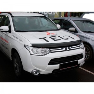 Mitsubishi Outlander 2012-2015 - Дефлектор капота, темный, EGR.