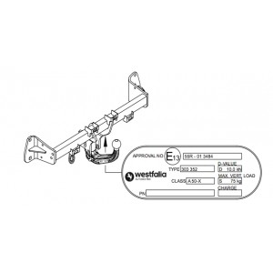 ФАРКОП BMW 4-ser. F36 2013- быстросъемный Westfalia 303352600001