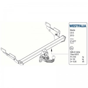 ФАРКОП Mazda CX-5 2012- быстросъемный Westfalia 343056600001