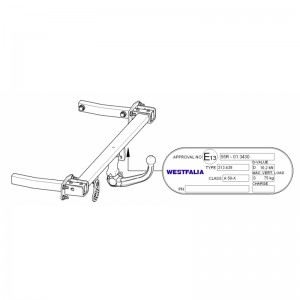 ФАРКОП Mercedes C class w204 2007-2013 быстросъемный Westfalia 313438600001