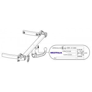 ФАРКОП Mercedes C class w204 2007-2013 быстросъемный Westfalia 313439600001